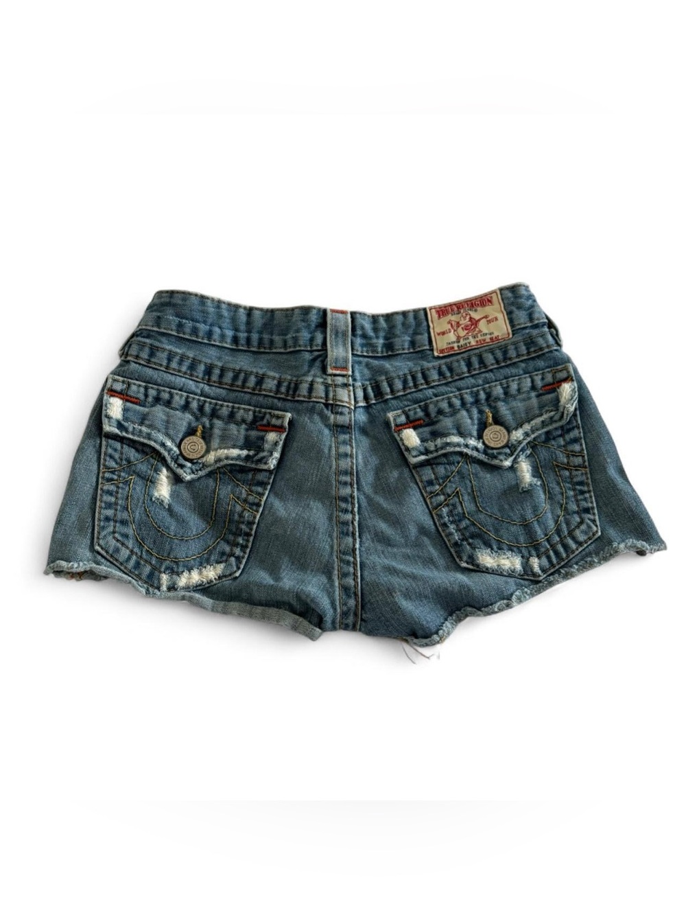 Y2K Vintage True Religion Low-Rise Daisy Duke Mini Shorts
